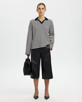 Dark Sapphire Milly Long Sleeve Polo T-Shirt