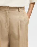 Weathered Teak Amour Wide Leg Trousers