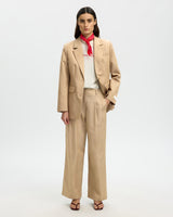 Weathered Teak Amour Wide Leg Trousers