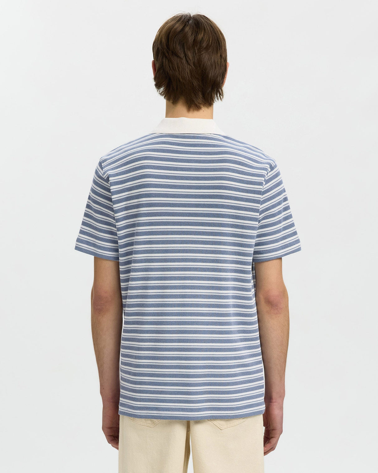 Egret Blaze Short Sleeve Striped Polo T-Shirt