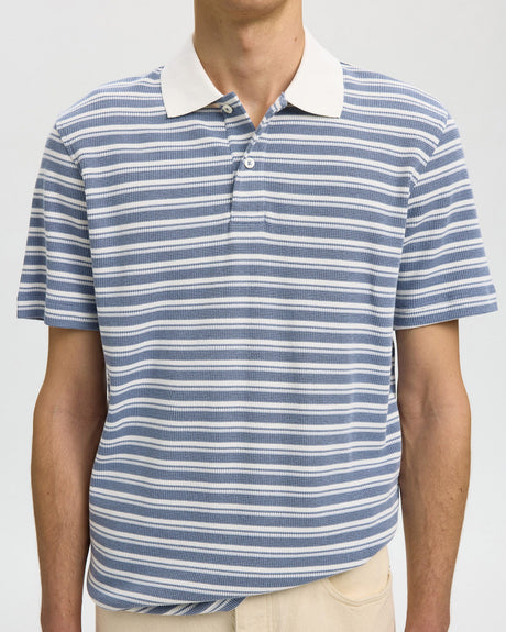 Egret Blaze Short Sleeve Striped Polo T-Shirt