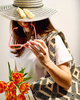 Black & Tassels Laila Straw Hat