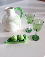 Pea Pod Dolomite Salt & Pepper Shaker Set
