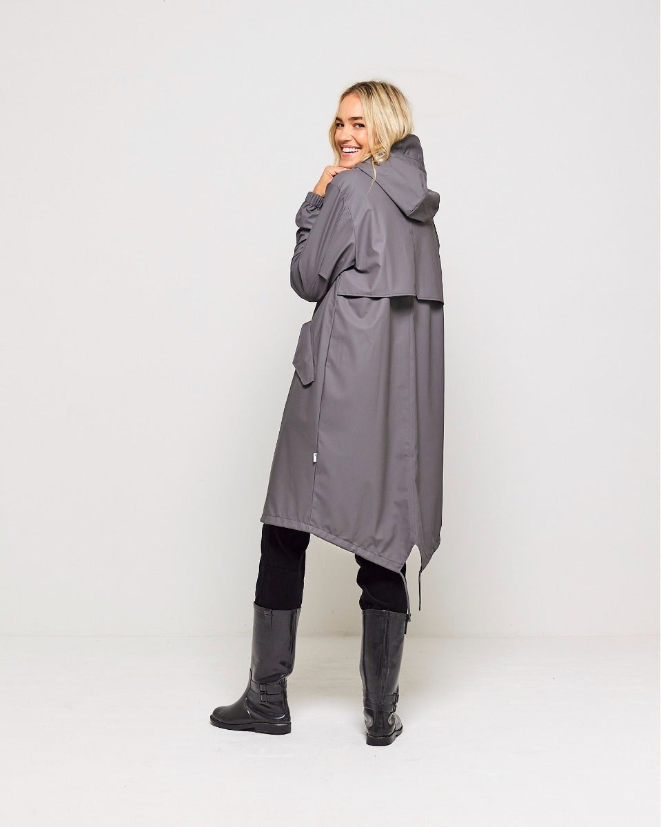 Grey Fishtail Parka Raincoat