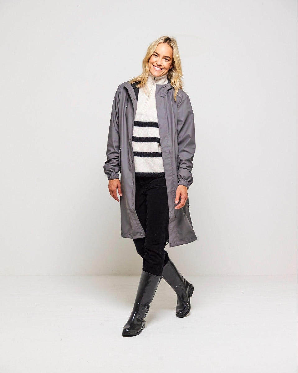 Grey Fishtail Parka Raincoat