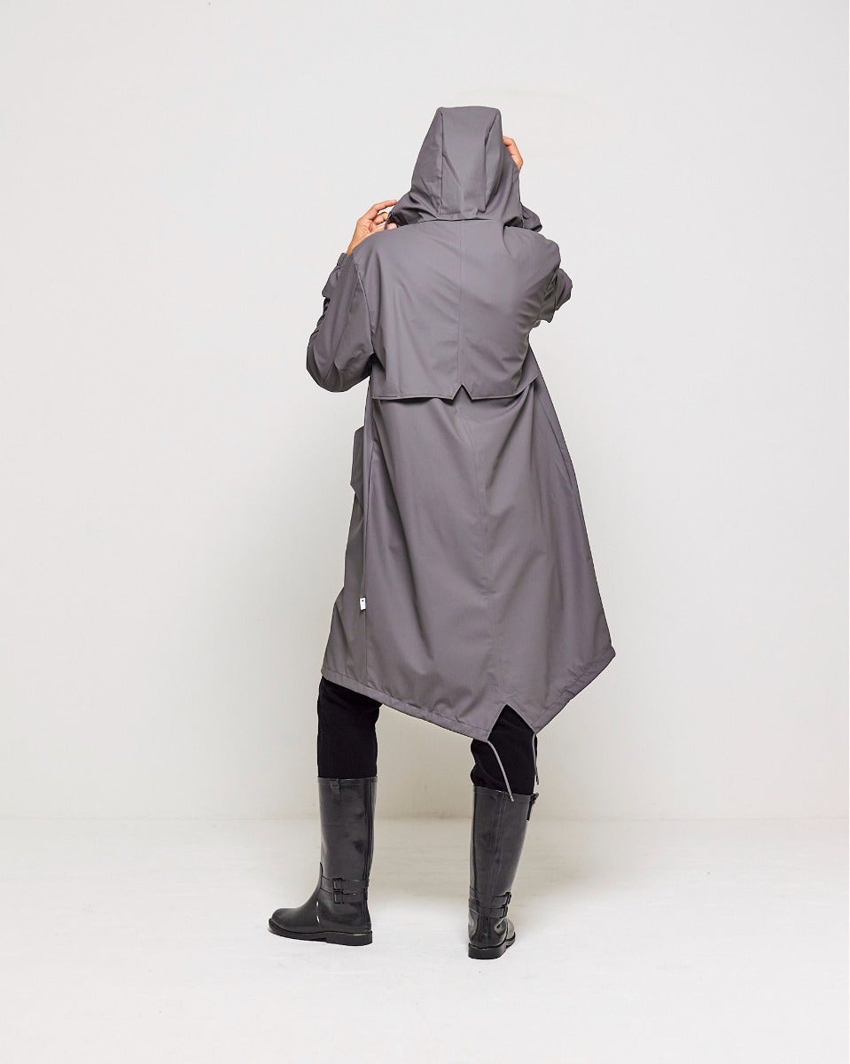 Grey Fishtail Parka Raincoat