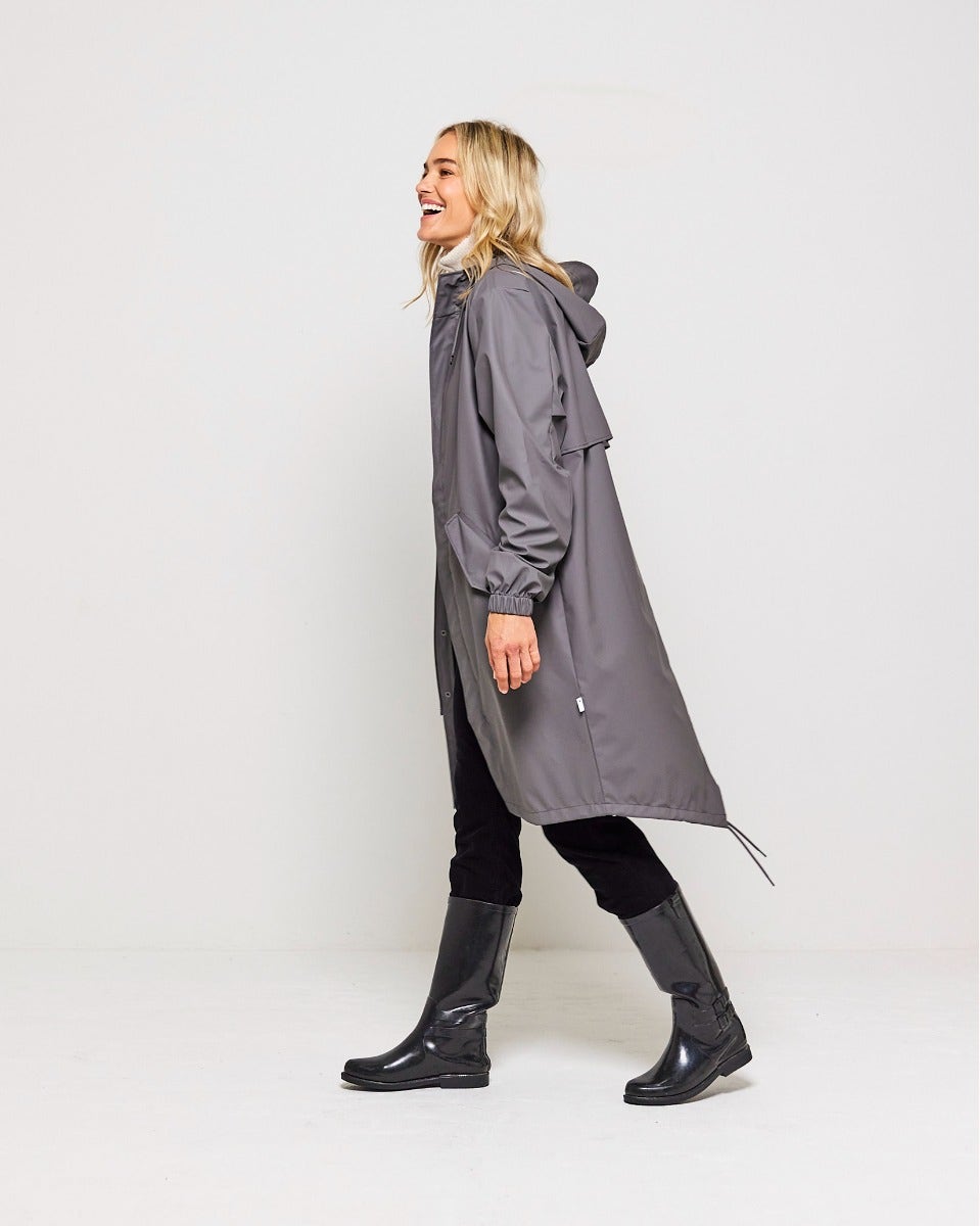 Grey Fishtail Parka Raincoat
