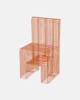 Orange-High-Back-Wire-Chair