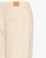 Oyster Grey Irtess Linen Blend Barrel Leg Trousers