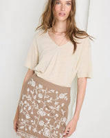 Caribou Irtash Embroidered Mini Skirt