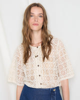 Birch-Irjulie-Openwork-Cotton-Short-Sleeve-Blouse