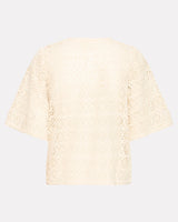 Birch Irjulie Openwork Cotton Short Sleeve Blouse