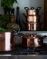 Solid Copper Lidded Casserole Pan