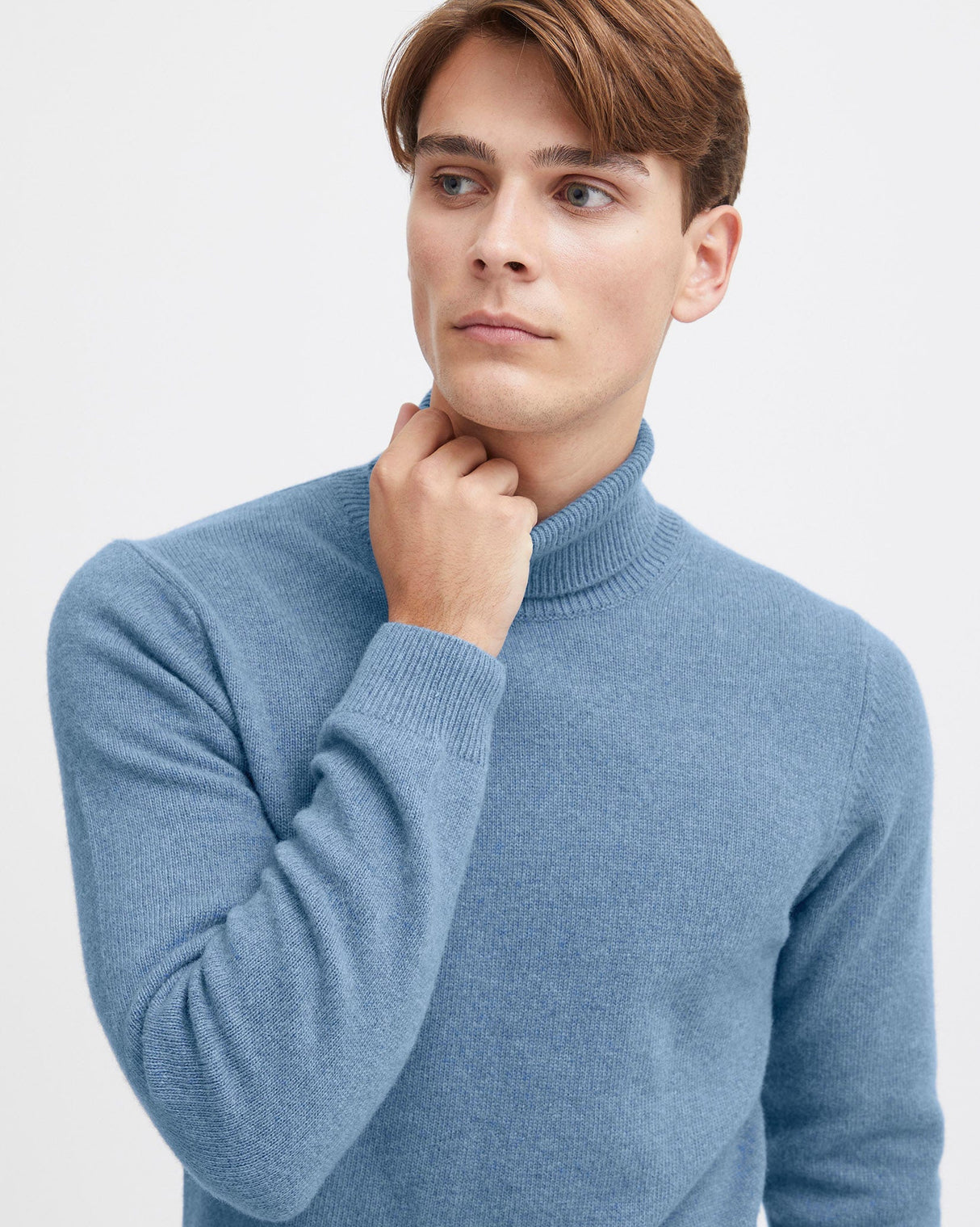 True Navy Karl Roll Neck Knit Jumper