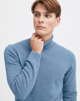 True Navy Karl Roll Neck Knit Jumper