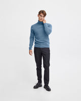True Navy Karl Roll Neck Knit Jumper