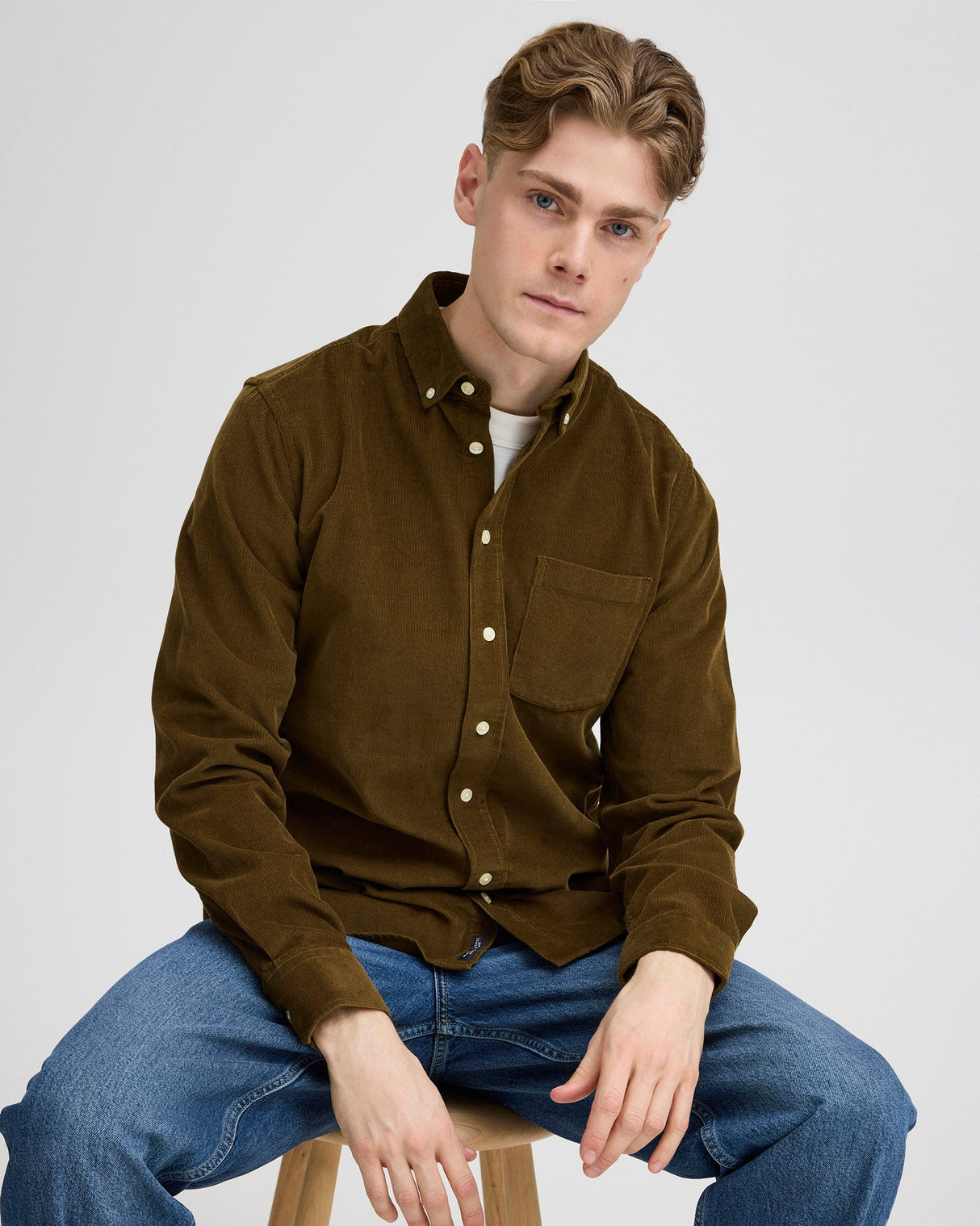 Desert Palm Anton Cotton Baby Cord Shirt