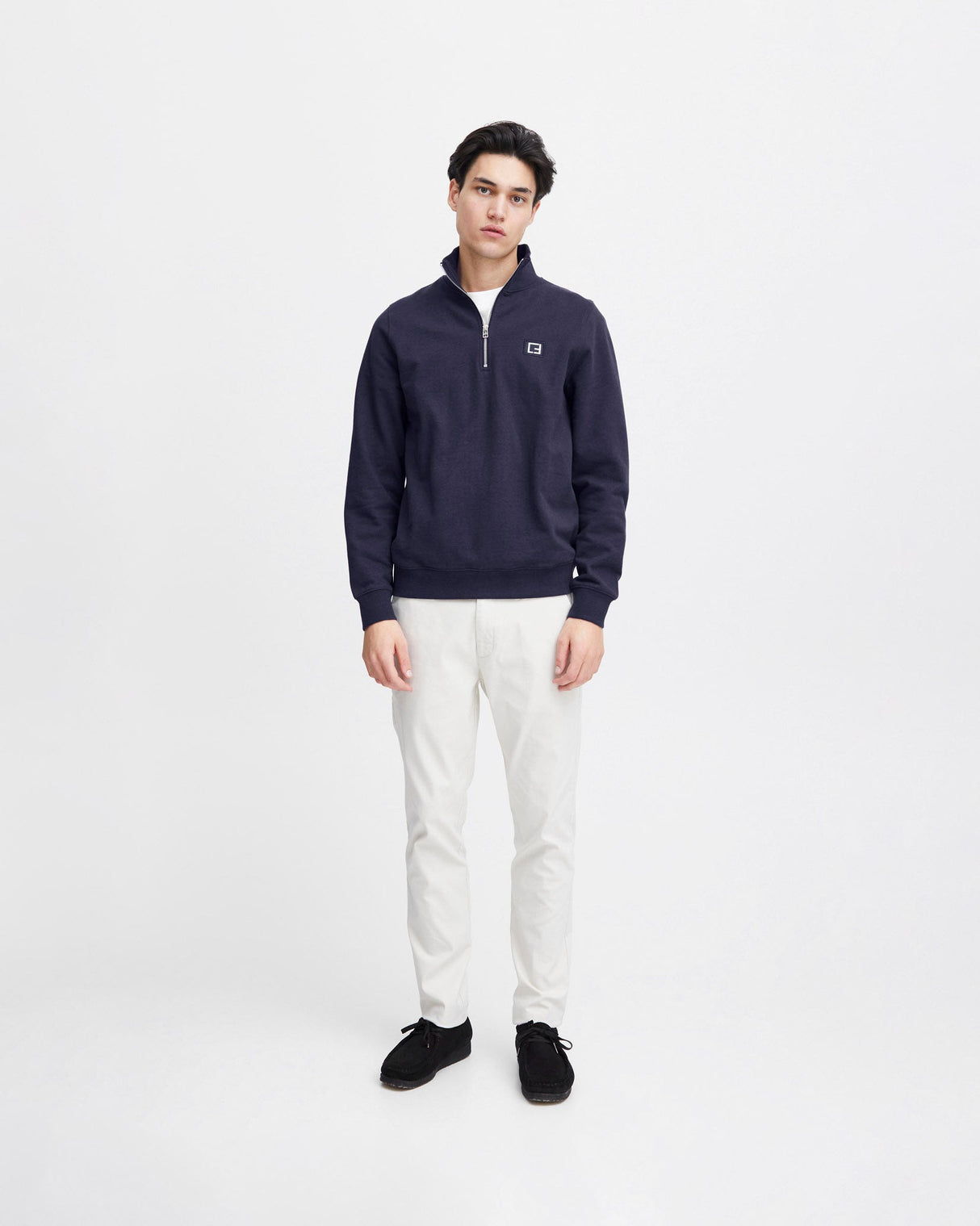 Dark Navy Sebastian Half Zip Sweatshirt