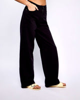 Black Wide Leg High Waisted Jeans