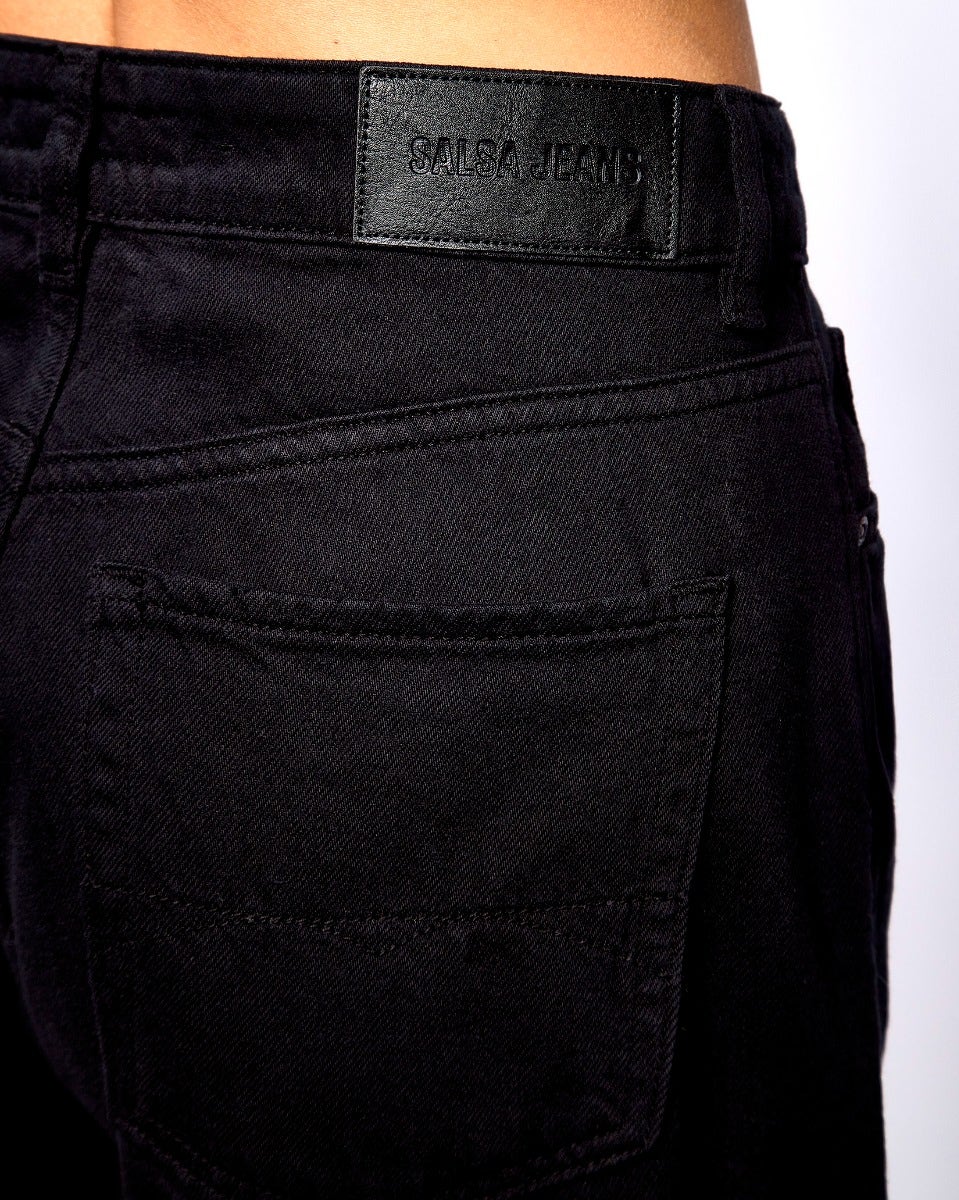 Black Wide Leg High Waisted Jeans
