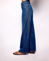 Light Blue Wide Leg High Waisted Jeans
