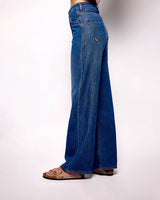 Light Blue Wide Leg High Waisted Jeans