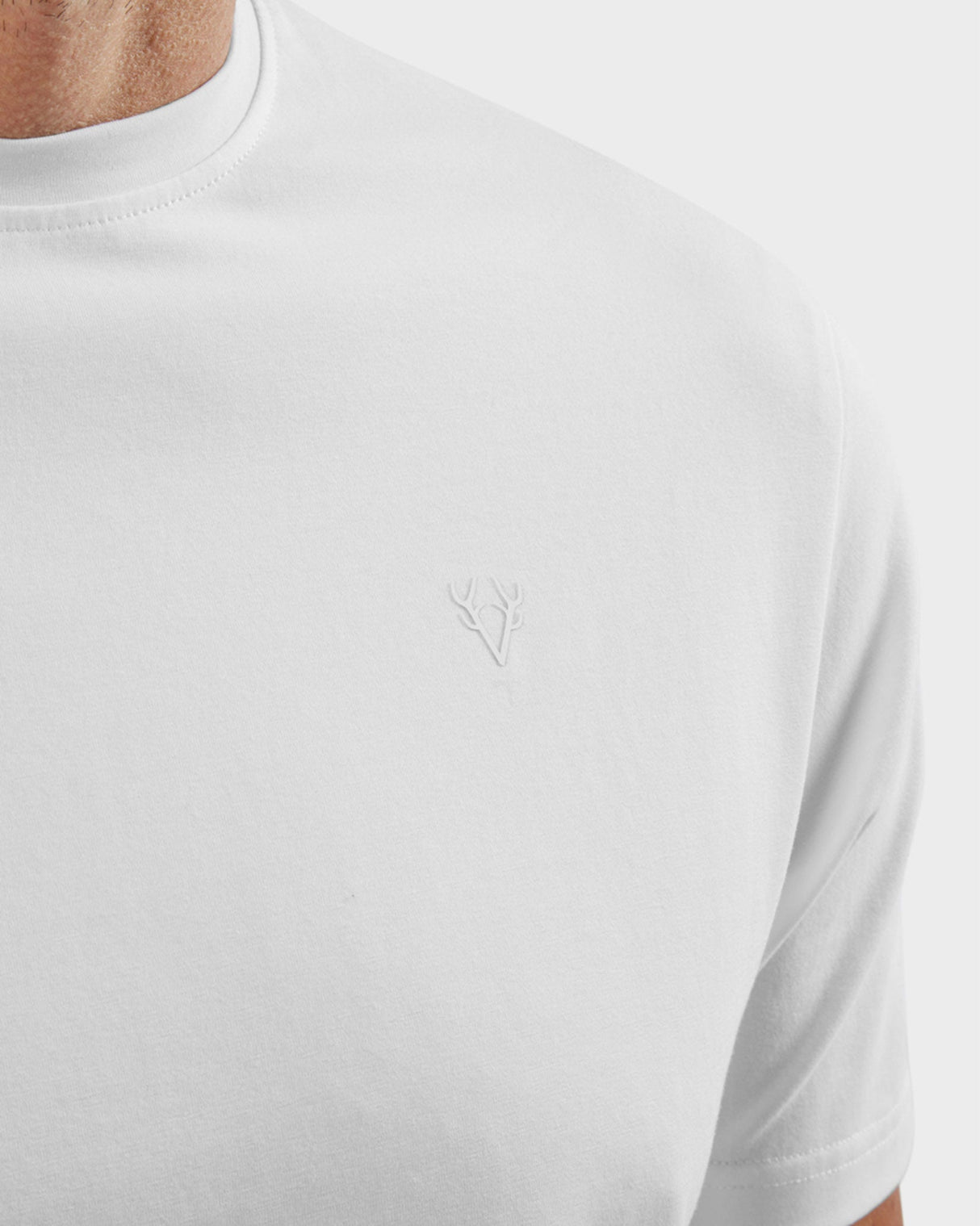 White Casual Crew Neck T-Shirt