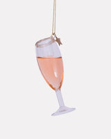 Glass Of Rosé Prosecco Glass Tree Ornament