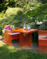 Orange Small Wire Lounge Chair