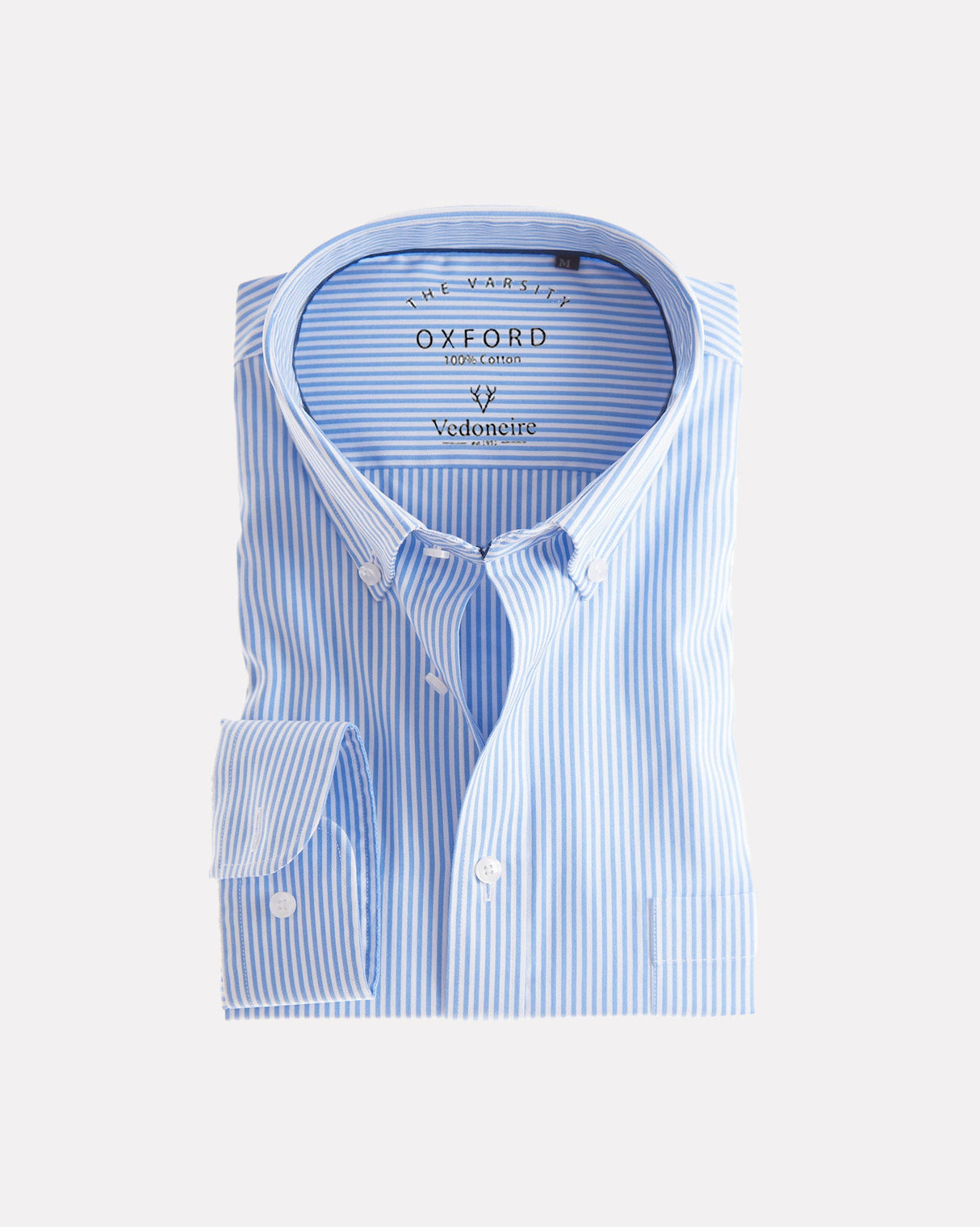Blue Stripe Varsity Oxford Cotton Shirt