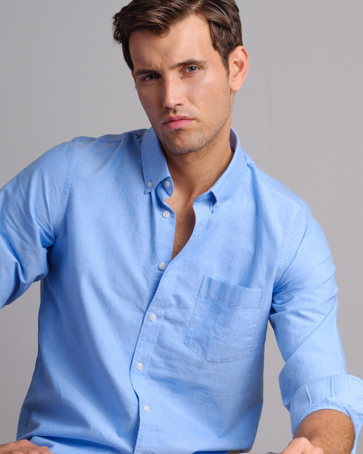 Blue Varsity Oxford Cotton Shirt