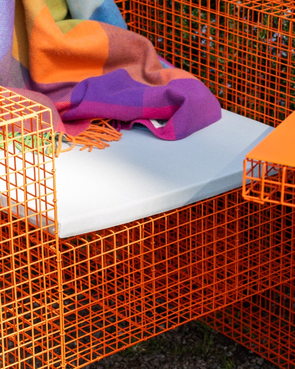 Grey Seat Cushion for Small Wire Lounge Chair
