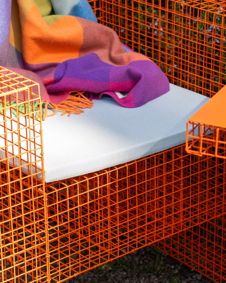 Grey Seat Cushion for High Back Wire Chair