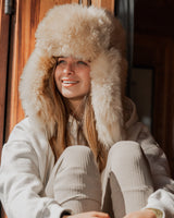 Chestnut Andermatt Fluffy Sheepskin Hat