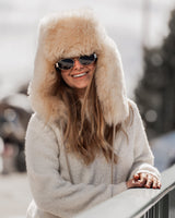Chestnut Andermatt Fluffy Sheepskin Hat