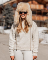 Chestnut Andermatt Fluffy Sheepskin Hat