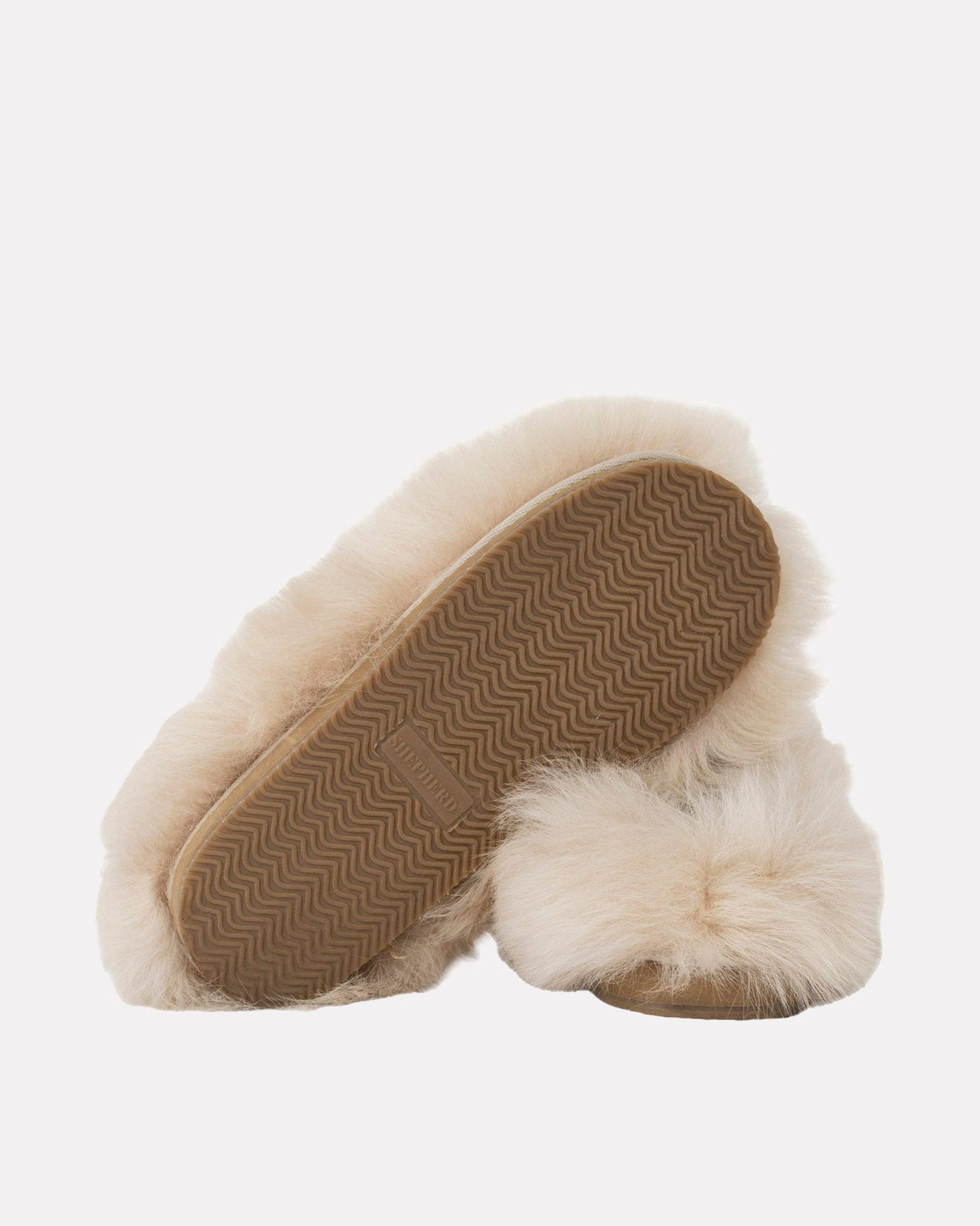 Chestnut Meribel Fluffy Sheepskin Slip-In Shoes