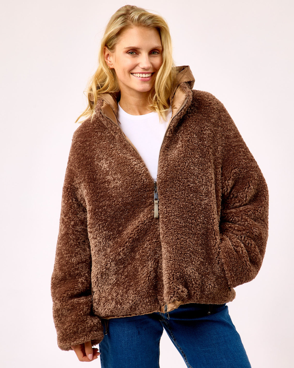 Coffee Teddy Reversible Jacket