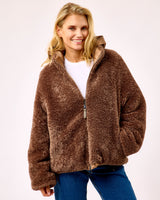 Coffee Teddy Reversible Jacket