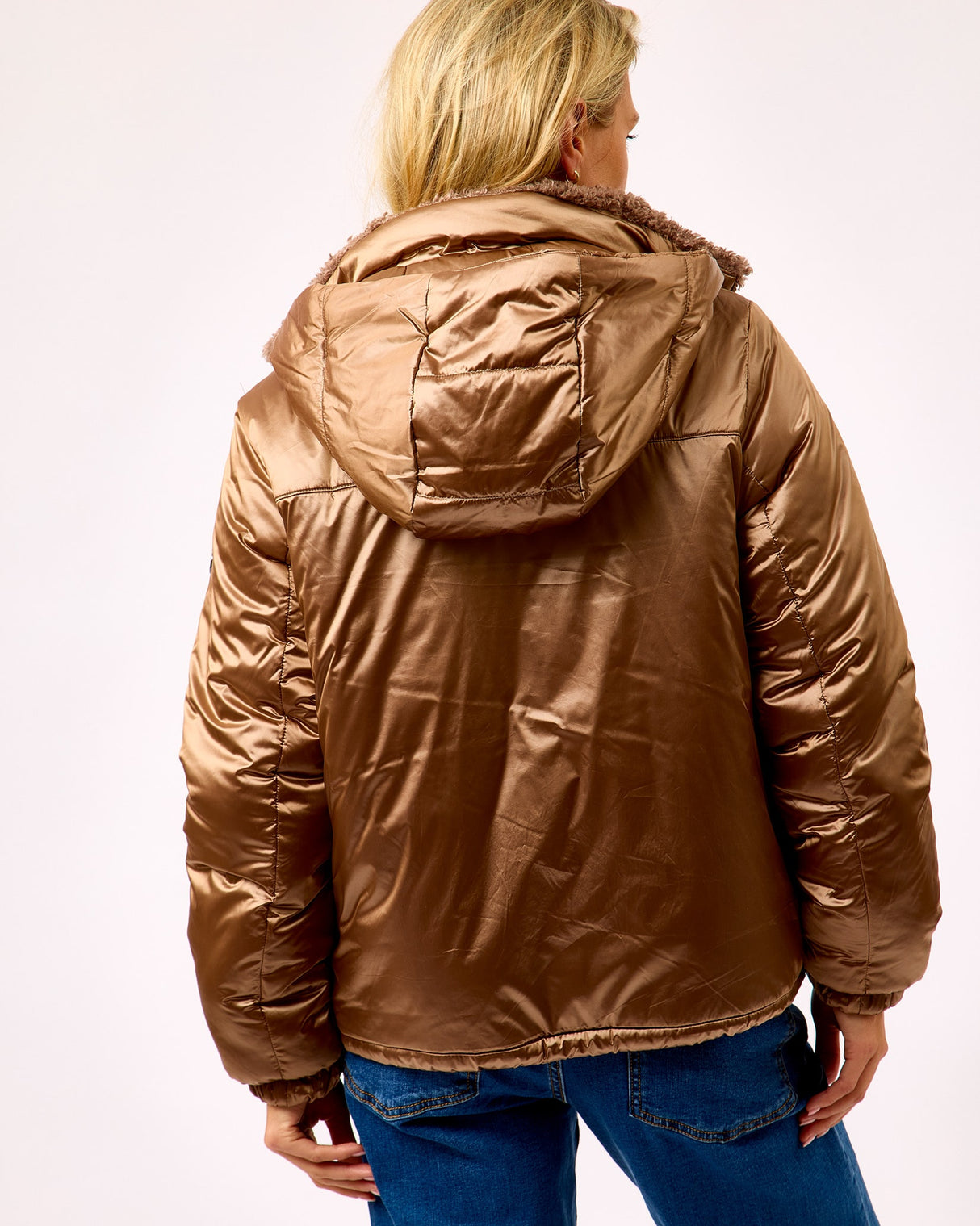Coffee Teddy Reversible Jacket