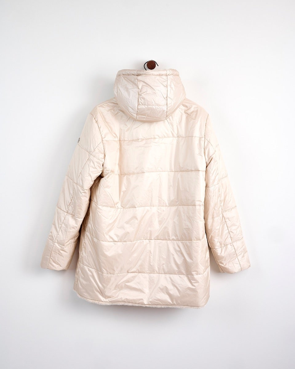 Cream Reversible Long Jacket