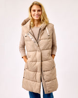 Macchiato Long Hooded Vest