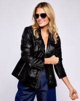 Black Frances Leather Jacket