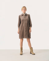 Walnut-Brown-Eyorvs-Textured-Dress