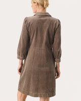 Walnut Brown Eyorvs Textured Dress