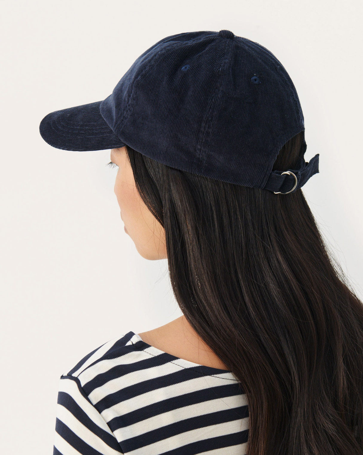 Dark Navy Fatana Cotton Corduroy Cap