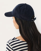 Dark Navy Fatana Cotton Corduroy Cap