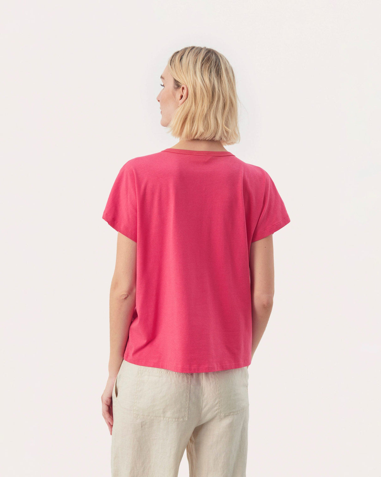 Claret-Red-Evenye-Cotton-Blend-V-Neck-T-Shirt