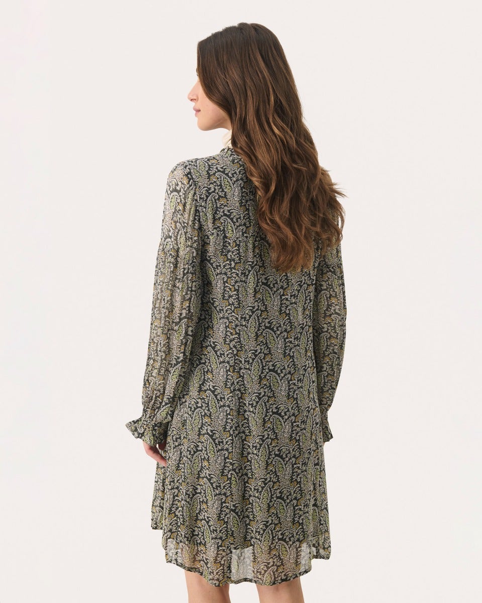 Rosin Paisley Print Botella Sheer Dress