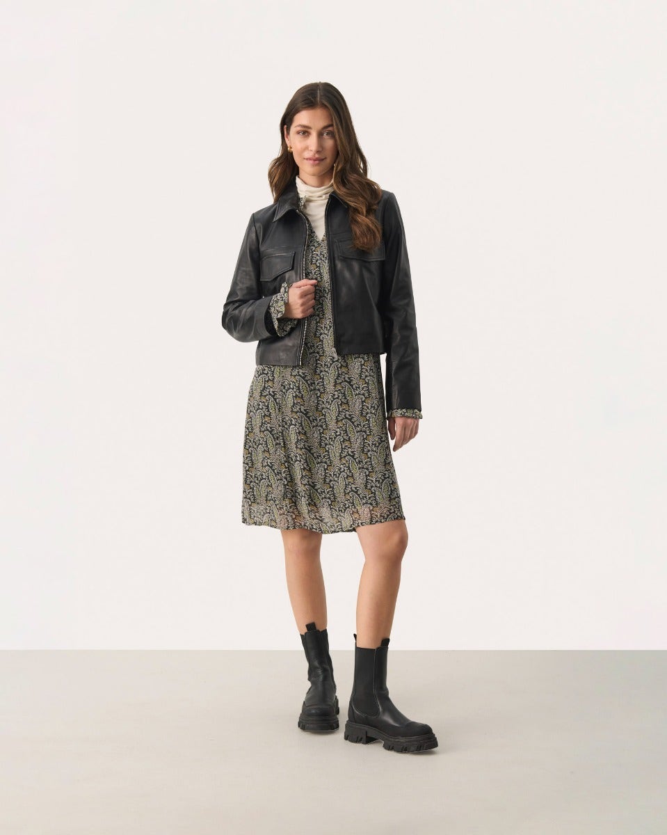 Rosin Paisley Print Botella Sheer Dress